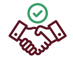 Promise - handshaking with green check mark